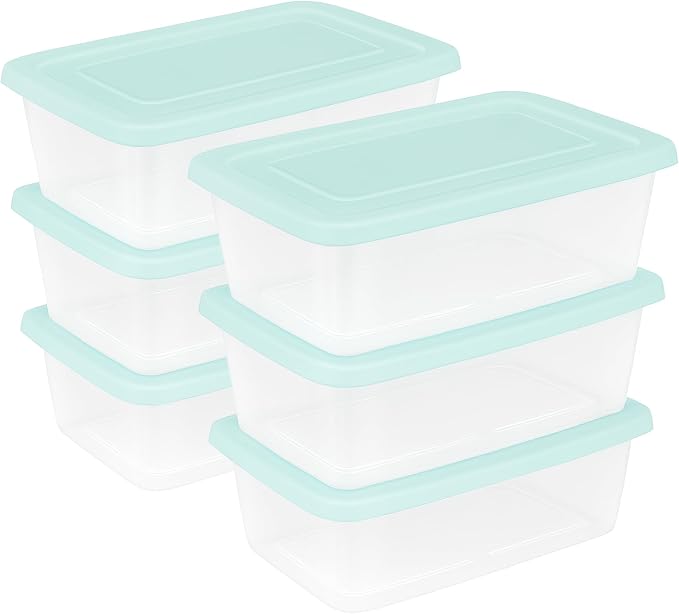 Sterilite 30 Pack Stackable Storage Bin with Lid, Clear Plastic Design, 6 Quart - Image 6