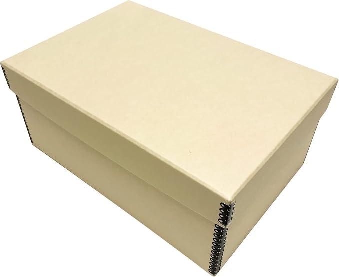 Lineco Archival Photo Card Box, Museum-Quality Storage, 5x8x12 Inch, Tan | Acid-Free with Removable Lid, Metal-Edge Corner, Bulk Storage and Preservation for Negatives, Prints, Films, Photos, Snapshot - Image 9