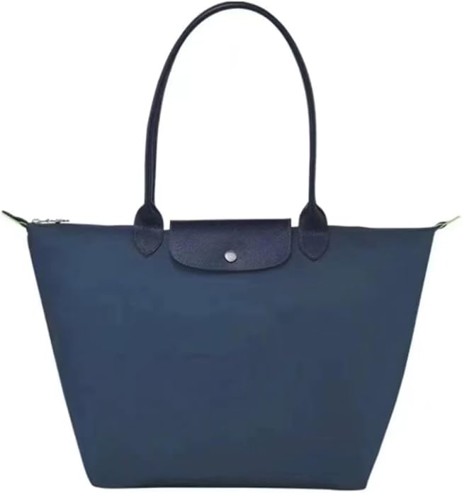 Women's Nylon Tote Bag, Large Capacity Waterproof Shoulder Bags, Spacious Handbag with Metal Zipper & Compartments by Unknown
