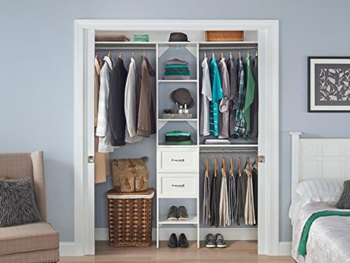 ClosetMaid SuiteSymphony Closet Organizer with Shelves and 2 Drawers, 16-Inch-Pure White - Image 5