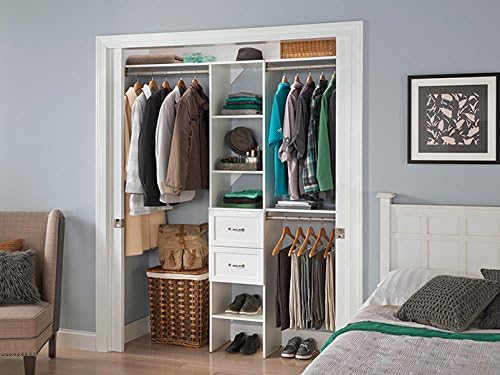 ClosetMaid SuiteSymphony Closet Organizer with Shelves and 2 Drawers, 16-Inch-Pure White - Image 6