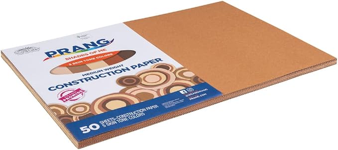 Prang Construction Paper, Shades of Me, 12" x 18", 50/Pack, 25 Packs | Formerly SunWorks, Multicultural Craft Paper, Medium Weight, 5 Assorted Skin Tone Colors, 1250 Sheets Total, P9512 - Image 4