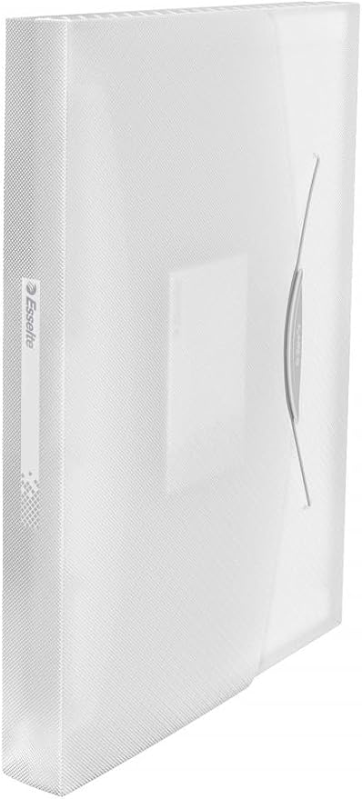 Esselte A4 Expanding Project File, Integrated Index with 6 Expanding Compartments, Elastic Closure, Flexible Plastic, White, VIVIDA Range, 624018 - Image 2