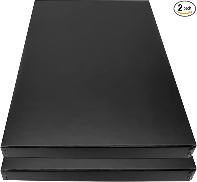Lineco Museum Archival Storage Box, 13.75x19.75x1.5 in. Drop Front Design. Acid-Free with Metal Edge. Organize Photos, Pictures, Prints, Documents, Crafts, DIY. Black, 2 Pack by Lineco