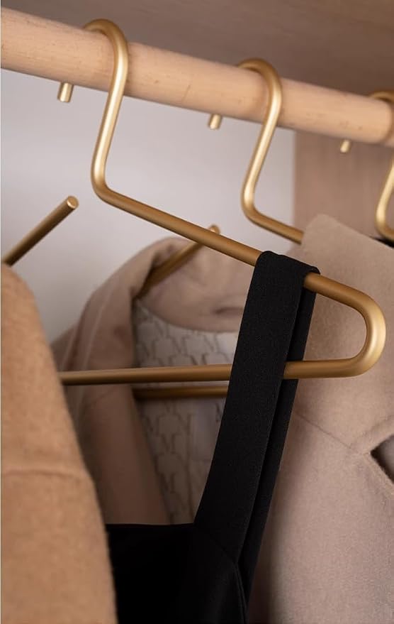 Premium Matte Gold Aluminum Coat Hangers 100 Piece Set, 16.5” Extra Smooth & Durable Metal Shirt Dress Hanger,Aluminum Alloy Hanger,Clothing Support,Clothing Hang - Image 8