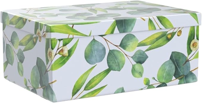 Soul & Lane - Sprigs of Green Decorative Storage Boxes with Lids, Set of 3 | Large Green Nesting Cardboard Boxes for Keepsakes, Photos and Gifts, Memory Containers for Home Decor and Organization - Image 4
