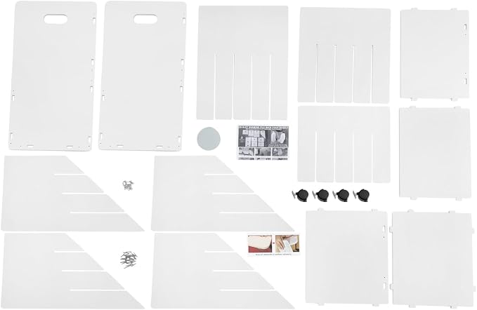 Blue Print Storage Organizer with Wheels, 20 Slots Mobile Blueprint Storage Rack Cart, Construction Plan Holder Roll Files Cart Map Poster Storage Cabinet for Office Home School, White - Image 9