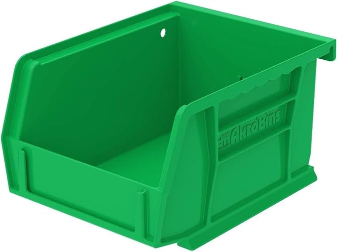 Akro-Mils 30210 AkroBins Plastic Storage Bins, 5"x4"x3", Green, 24-Pack | Space-Saving Stackable Bins for Garage, Pantry, Craft Organization - Image 9