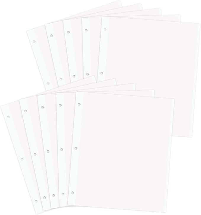 Zesthouse Photo Album Refill Pages for 3 Ring (10 Pack), 16 in Photo Albums Self Adhesive Pages Holds 8x10 5x7 4x6 2x3 Photos or Recipe Cards by Zesthouse
