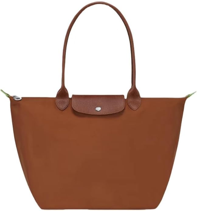 Women's Nylon Tote Bag, Large Capacity Waterproof Shoulder Bags, Spacious Handbag with Metal Zipper & Compartments by Unknown