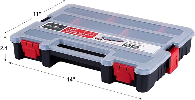 7-Pack Organizer Set – Multi-Size Storage Boxes with Removable Dividers – Hardware, Screw, Craft, and Small Parts Case System for Garage, Workshop, or On-the-Go Kits - Image 2