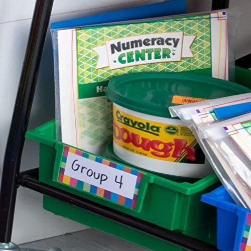 Really Good Stuff Picture Book Classroom Library Bins with Dividers | 13.5" x 13.5" x 7.75, 4-Pack, Rainbow, Large Plastic Bin Organizers for Book Organization, Documents, Files, Magazines - Image 8