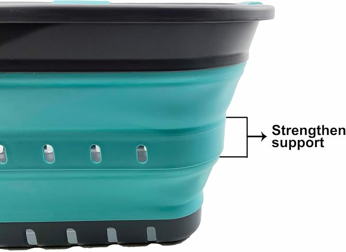SAMMART 42L (11 gallon) Collapsible Plastic Laundry Basket - Foldable Pop Up Storage Container/Organizer - Portable Basket - Space Saving Hamper/Basket - Image 6