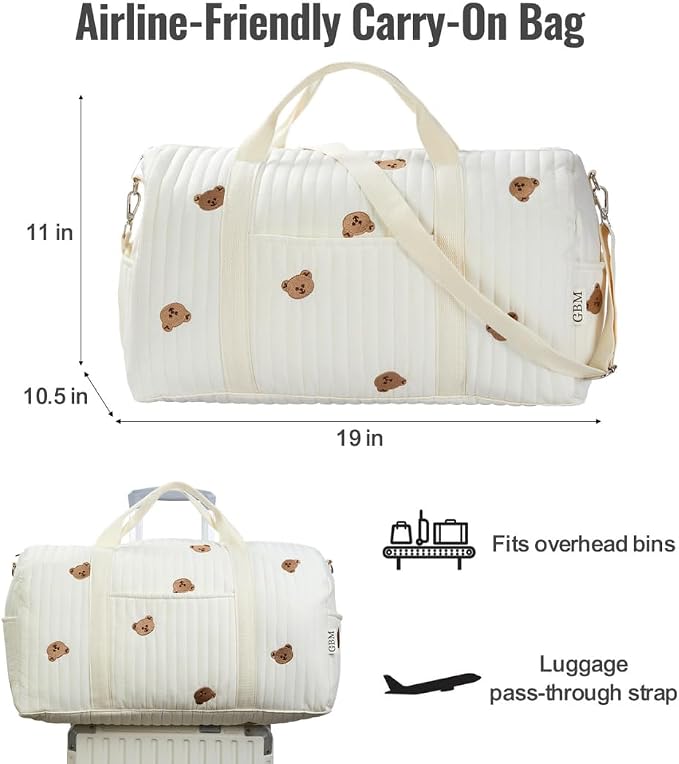 Women’s Travel Duffel Bag – Large Weekender & Overnight Travel Bag with Wet Pocket, Carry-On Friendly, Ideal as Hospital or Maternity Bag for Labor and Delivery - Image 8