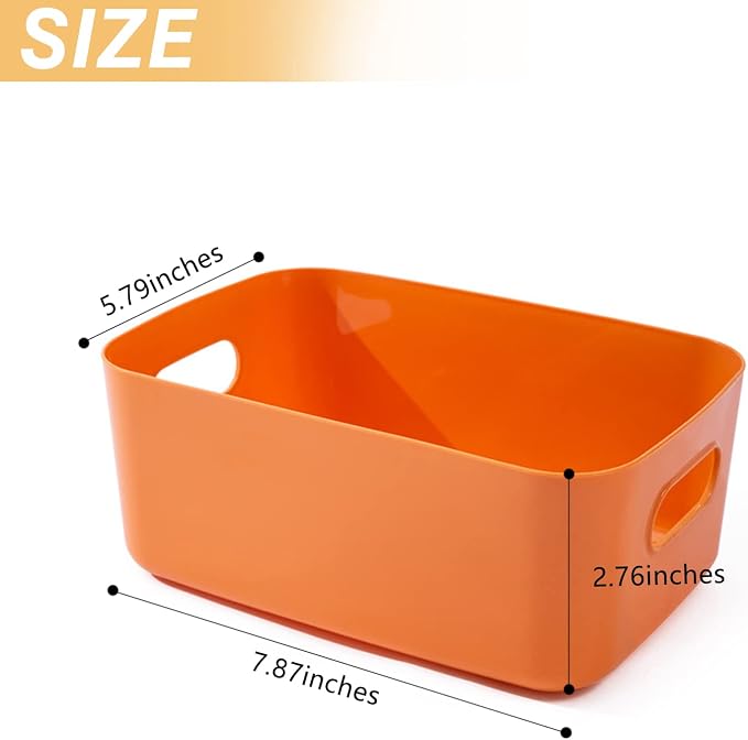 OWill 7 Pcs 2.1 L Plastic Storage Bins and Baskets for Efficient Home Classroom Organization Small Containers in Multicolour for Kitchen, Cupboard box, and Bathroom Organizer on Shelves and Tubs - Image 2