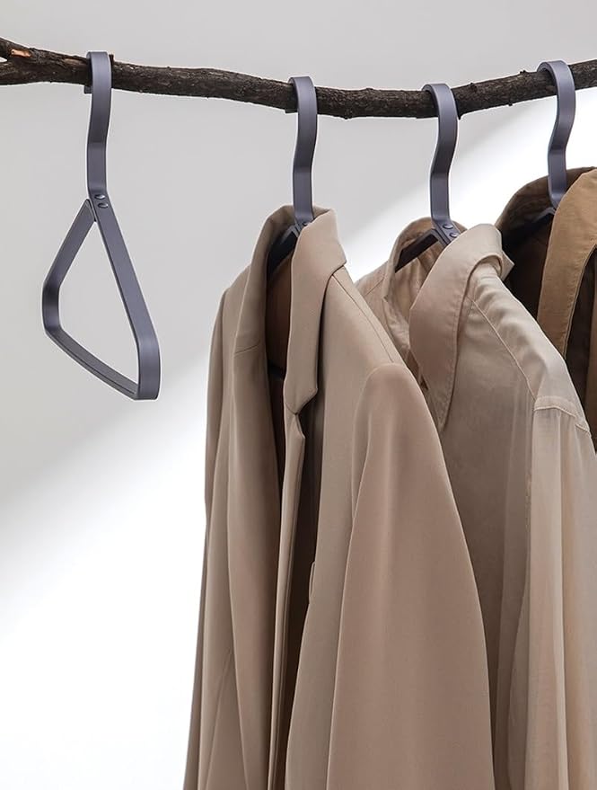 Premium Matte Titanium Gray Aluminum Coat Hangers 90 Piece Set, 16.5” Extra Smooth & Durable Metal Shirt Dress Hanger,Aluminum Alloy Hanger,Clothing Support,Clothing Hang by WONQEXZ