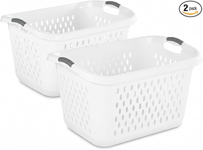 Extra Large Laundry Basket 2.7 Bushel with Handles 2 Pack | 2-Pack 2.7 Bushel Extra Large Laundry Baskets – Holds more per load. Reduces trips to the washing machine. by Unknown