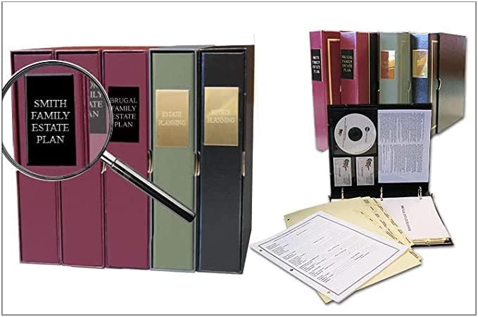 Customized Estate Planning Kit- Customized Binder, 18 Pre Printed Tabs and Fillable Personal Data Sheets (Name Stamped On Binder, Blue with Gold) by CorpKit+Legal+Supplies