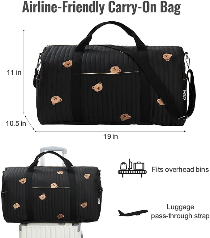 Women’s Travel Duffel Bag – Large Weekender & Overnight Travel Bag with Wet Pocket, Carry-On Friendly, Ideal as Hospital or Maternity Bag for Labor and Delivery - Image 8
