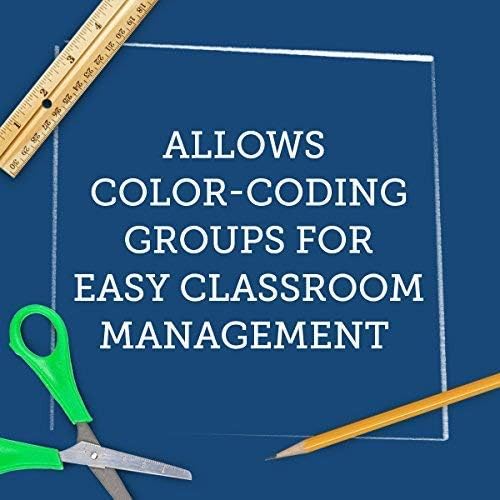 Really Good Stuff Large Plastic Storage Baskets with Handles - 6 Pack | 13.75" x 9.75" x 5", Neon Group Colors, for Books & Supplies, Organize Classroom & Home - Image 12