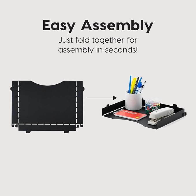 IRIS USA 4-Pack Stackable Metal Letter Tray Organizer, Black | Organize classroom papers, assignments and teaching materials with stackable trays for teachers, schools and educators - Image 4