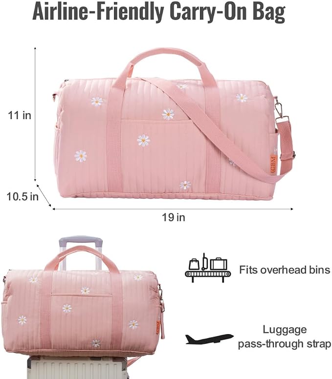 Women’s Travel Duffel Bag – Large Weekender & Overnight Travel Bag with Wet Pocket, Carry-On Friendly, Ideal as Hospital or Maternity Bag for Labor and Delivery - Image 8