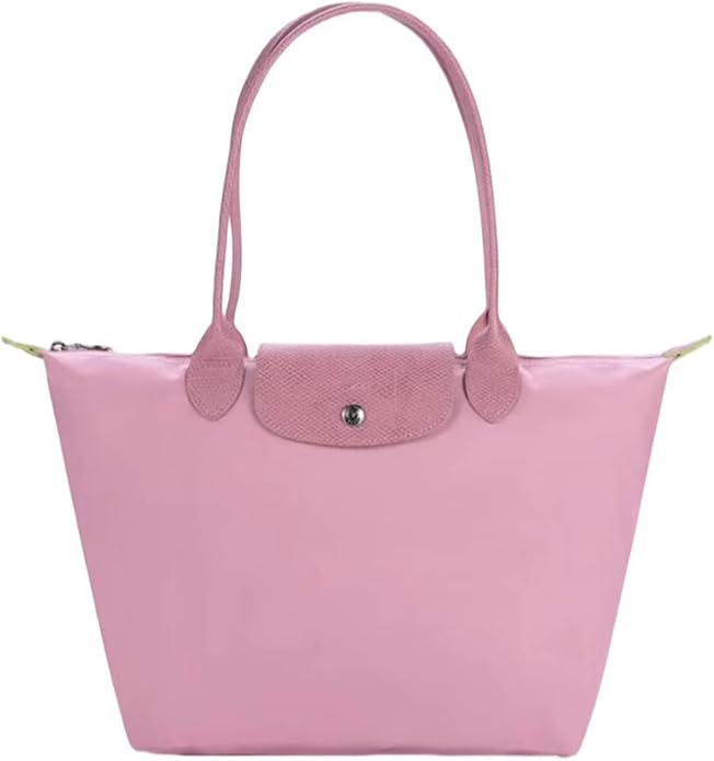 Women's Nylon Tote Bag, Large Capacity Waterproof Shoulder Bags, Spacious Handbag with Metal Zipper & Compartments by Unknown