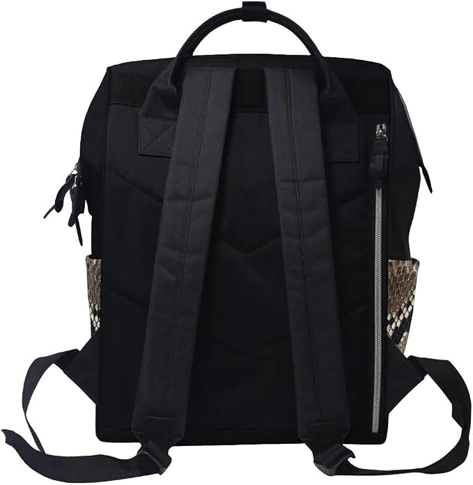 Large Diaper Bag Backpack Snake Print Cosmetology Bag Waterproof Hairstylist Traveling Bag - Image 6