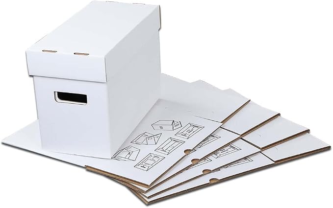 ANDPLAY 5 Pcs Comic Book Storage Boxes | With Lids Short Holds 150-175 Comics Collapsible and Stackable Comic Short Box Moistureproof Comic Box - Image 4