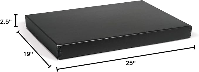 Black Drop-Front Newspaper Preservation Box - 19W x 25L x 2 1/2" H - Image 4