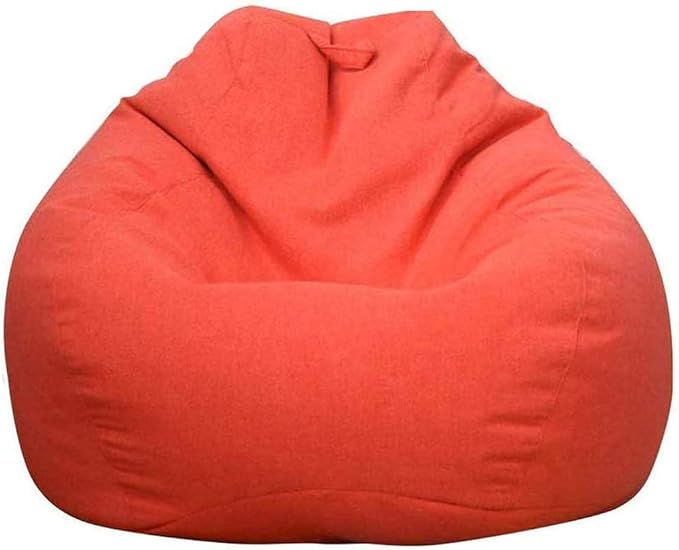 Stuffed Animal Storage Bean Bag Cover (No Filler) Extra Soft Beanbag Seat Chair Covers-Cotton Linen Memory Foam Beanbag Replacement Cover for Adults Kids Without Filling by ChenLee