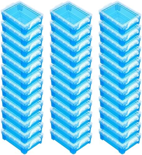 Simply Tidy Teal Stacking Crayon Box - Plastic Storage Containers for School Supplies, Sewing and Crafts - Bulk 36 Pack - Image 7