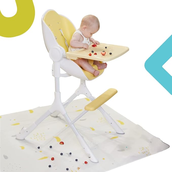 Oribel Splat Mat| 51''x51''| Baby Splat Mat for Under High Chair| Easy to Clean Mat| Non-Slip Play Mat| Stain & Water- Resistant| Machine Washable Spill Mat - Image 4