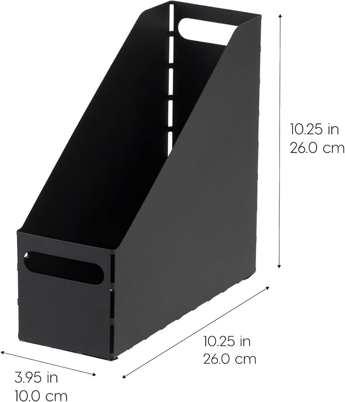 IRIS USA 6-Pack Magazine Holder Organizer, Black | Organize classroom papers, folders and reading materials with compact storage for teachers, schools and educators - Image 2