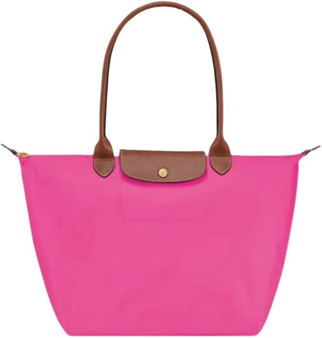 Women's Nylon Tote Bag, Large Capacity Waterproof Shoulder Bags, Spacious Handbag with Metal Zipper & Compartments by Unknown