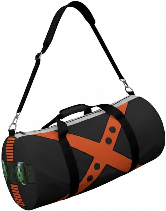 Anime Gym Bag for Women Men - Large Capacity Waterproof Workout Fitness Travel Sports Bags Fashion Street Camping Expandable Carry On Duffle Bag For Couple (Black Bakugo) PTY by CrownLimitedSupply