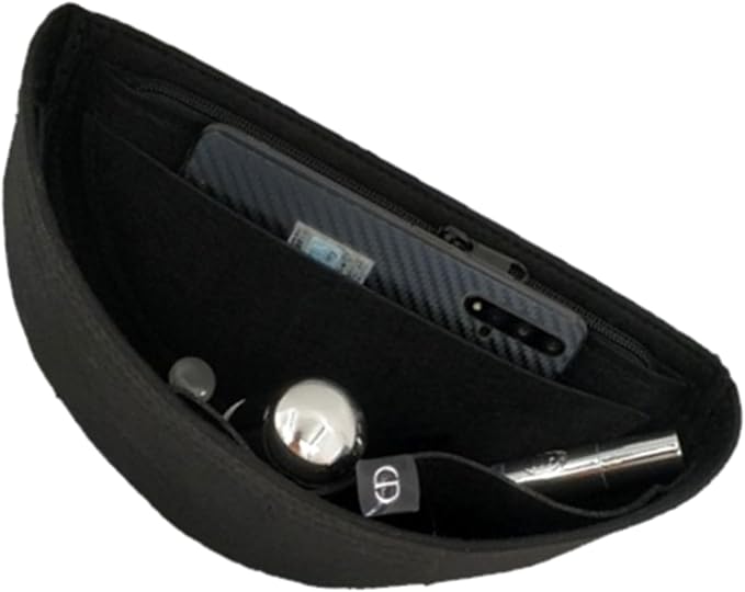 Purse Organizer Insert for Waistpack Inner Sleeve BUMBAG Lining Bag Storage Bag2047black by Lckaey