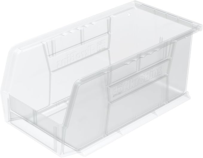 Akro-Mils 30230 AkroBins Plastic Storage Bins, 11"x5"x5", Clear, 12-Pack | Space-Saving Stackable Bins for Garage, Pantry, Craft Organization - Image 12