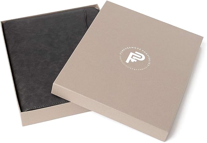Forevermore Portfolio Binder, 1" Removable 3-Ring, Vegan Leather, Black - Image 2
