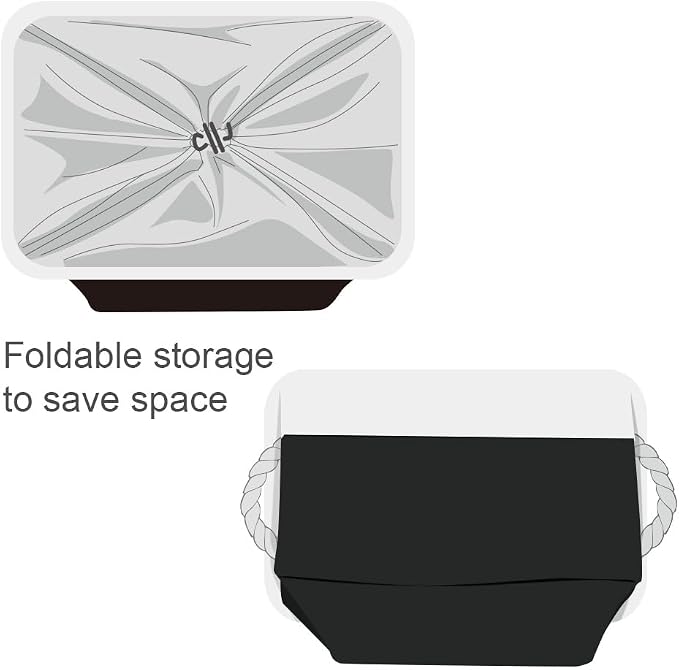 Organization and Storage Basket for Organizing - Jumbo 3 Pack 17.7x13.8x9.7 inch Fabric Storage Cubes for Closet Gifts Organizer Empty Book (White & Black) - Image 7