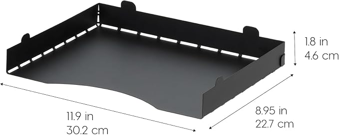 IRIS USA 4-Pack Stackable Metal Letter Tray Organizer, Black | Organize classroom papers, assignments and teaching materials with stackable trays for teachers, schools and educators - Image 2