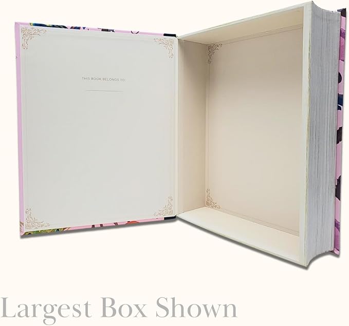 Punch Studio Decorative Storage Boxes with Lids | Nested Book Style Set of 3 Coated Cardboard Keepsake Box for Photos Documents Gifts Home Organization, 11” x 13.5” Peacock - Image 3