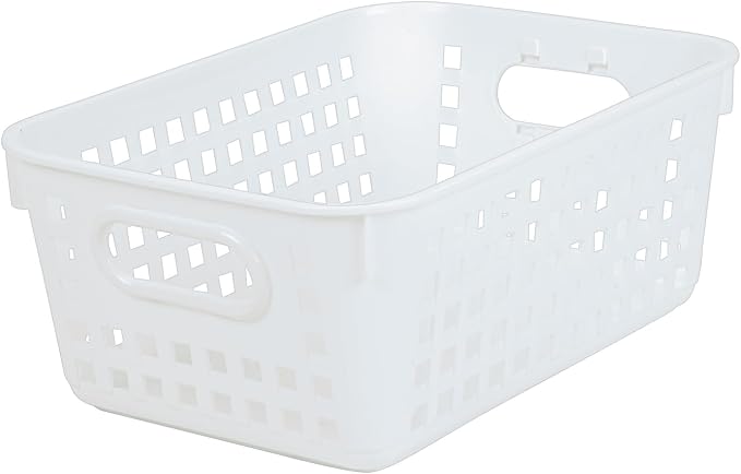 Really Good Stuff Medium Plastic Book Baskets, 11" x 7.5" x 4.5", 6-Pack | White, Versatile Storage Solution for Classroom, Home & Office, Storage, Multi-Purpose - Image 7
