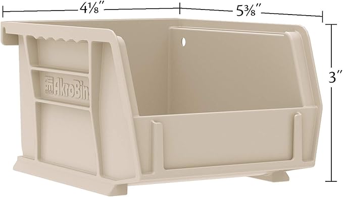 Akro-Mils 30210 AkroBins Plastic Storage Bins, 5"x4"x3", Green, 24-Pack | Space-Saving Stackable Bins for Garage, Pantry, Craft Organization - Image 2