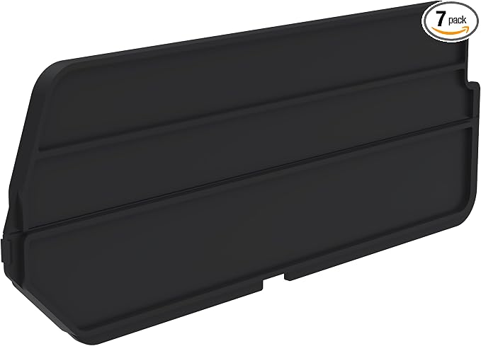 Akro-Mils 40220 Plastic Length Dividers for AkroBins Stackable Storage Bins Model 30220, Custom Storage Inserts for Tools, Crafts & Supplies, 6-Pack, Black by Akro-Mils