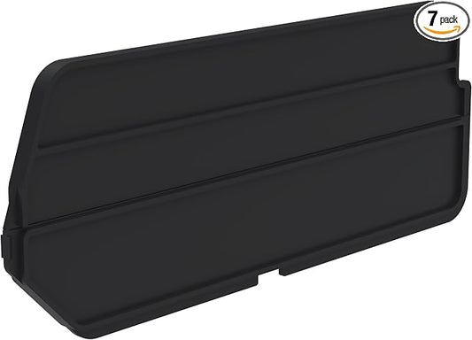 Akro-Mils 40220 Plastic Length Dividers for AkroBins Stackable Storage Bins Model 30220, Custom Storage Inserts for Tools, Crafts & Supplies, 6-Pack, Black by Akro-Mils