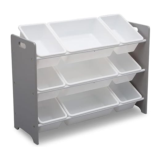 Delta Children MySize 9 Bin Plastic Toy Organizer - Greenguard Gold Certified, Grey by DeltaChildren