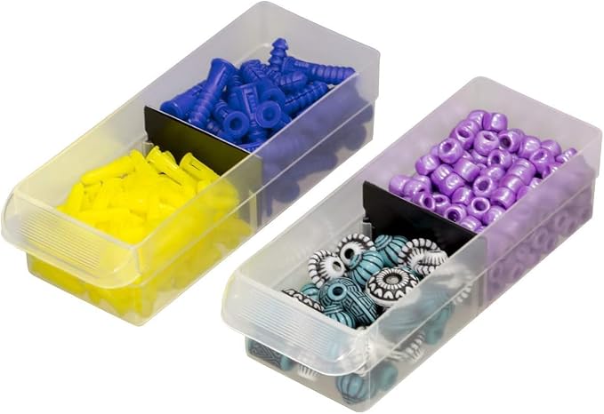Akro-Mils 44-Drawer Plastic Drawer Storage Cabinet for Garage Organization, Bead Organizer, Building Bricks Storage, Teacher Toolbox, Makeup Organizer, 20-Inch W x 6-Inch D x 16-Inch H, 10144 Yellow - Image 12