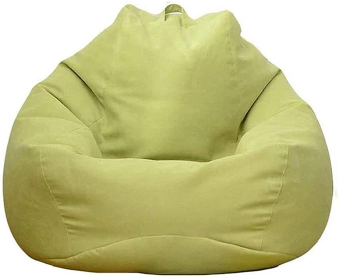 Stuffed Animal Storage Bean Bag Cover (No Filler) Extra Soft Beanbag Seat Chair Covers-Cotton Linen Memory Foam Beanbag Replacement Cover for Adults Children without Filling by ChenLee