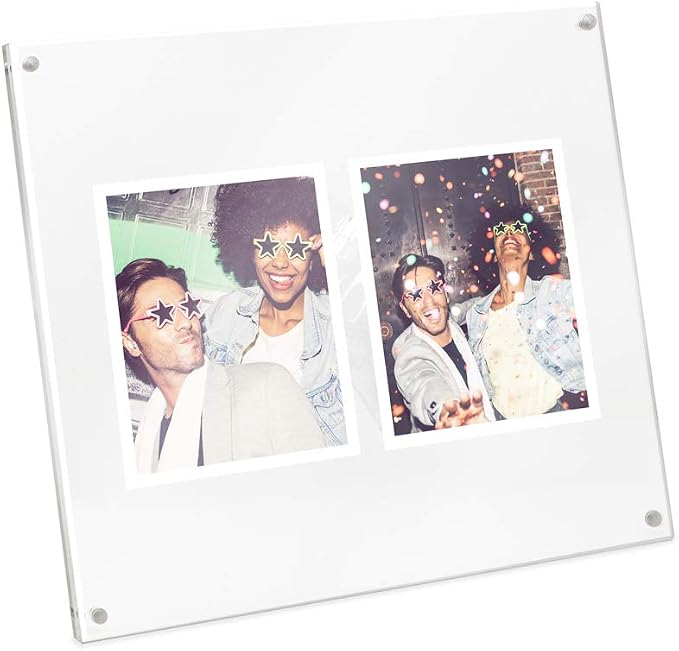 Isaac Jacobs 8x10 Clear Acrylic Magnetic Picture Frame with Two-Way Easel | Plain Acrylic Picture Frame, Magnetic Photo Frame, Made for Tabletop Display - Image 4